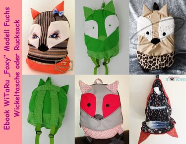 Wickeltasche Fuchs WiTaRu "Foxy" Rucksack Kindergartentasche Beutel Kindertasche - Bild 6