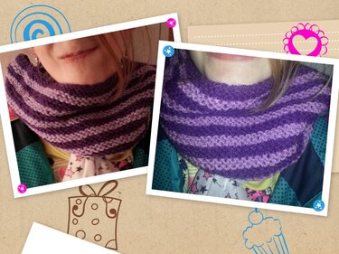 Strickanleitung Strickschal Rundschal Loop Kinder- ab 6 Jahre - Bild 2