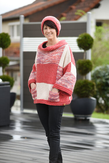 Oversize-Pulli aus Woolly Hugs Sheep - Stricken