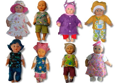 Schnittmuster 38 Modelle für Gr: 36cm Puppen - Nähen