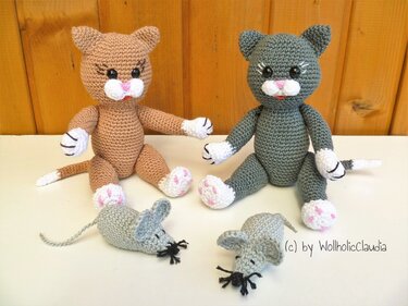 Häkelanleitung verspielte Katzenkinder