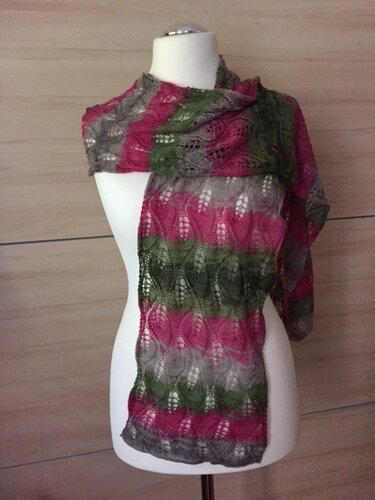 Lace Schal mit Blattmuster - Strickanleitung - Bild 3