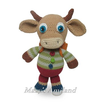 Charley Bull Cow The Ami - Amigurumi Crochet Pattern - Digital Download