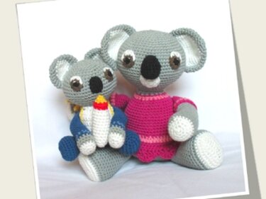 Mom and Baby Koalas The Amis - Crochet