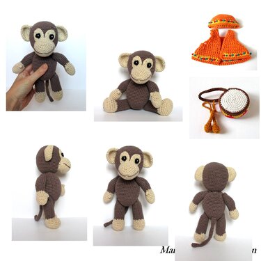 Arthur Monkey The Ami - Amigurumi Crochet Pattern - Digital Download - Image 5