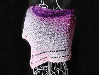 Tuch "Trachtenstyle" mit 1 Bobbel häkeln