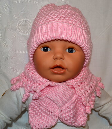 Häkelanleitung * Durchsteckschal & Mütze * Set 