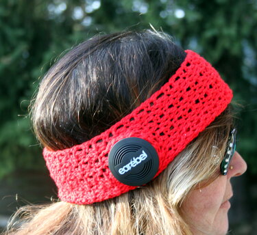 Stirnband für den BT earebel Kopfhörer oder auch ohne Kopfhörerlöcher - Häkeln