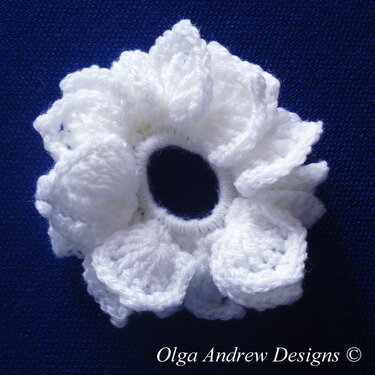 Wedding scrunchie Dahlia crochet pattern 022