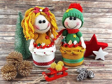 Deko-Püppchen im Topf-- Häkelanleitung von Haekelkeks®