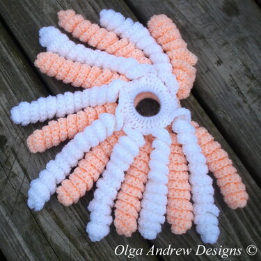 Scrunchie with long curls/spirals crochet pattern 077
