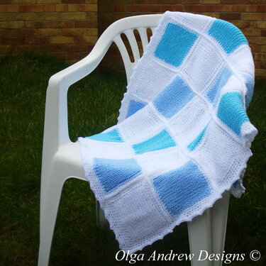 Patchwork baby blanket knit/crochet pattern 042
