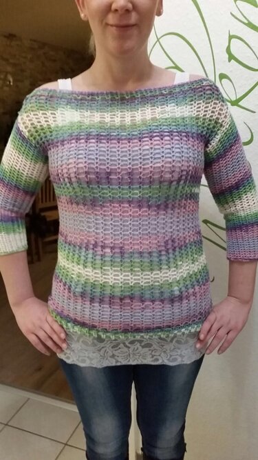 Luftig leichten Pulli häkeln - schnell und einfach - Bild 7