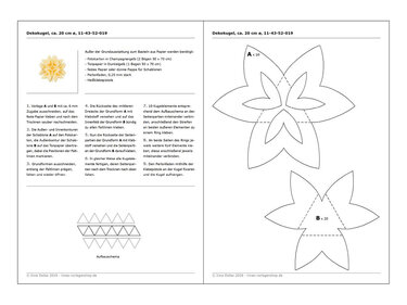 Dekokugel – Bastelvorlagen und Anleitung - Basteln