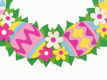 Türkranz, Osterdekoration – Bastelanleitung und Vorlagen