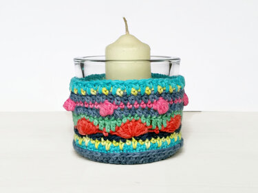 Crochet Pattern - Colorful Lantern, home decoration, gift idea
