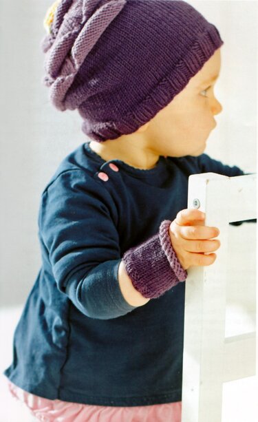 Strickanleitung Stulpe „Liebliche Anemone“ für Kinder, Warm umhüllt gegen kalte Hände