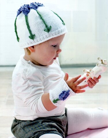 Strickanleitung Stulpe  „Verträumter Lavendel“, Provenzalische Stulpen für kalte Hände - Bild 2