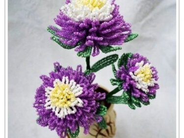 Chrysanthemum from beads - Crafts