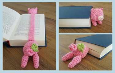 Lesezeichen Percy Glücksschwein, Häkelanleitung schön schnell einfach!