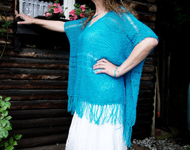 Poncho stricken - Strickanleitung - Universalgröße - Gr. 34-50 - alle Größen - Bild 6