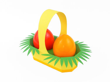 Osterkörbchen  – Bastelvorlagen mit Anleitung - Basteln