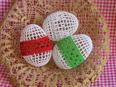 Crochet Easter eggs ornament set of 5