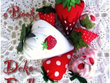 Deko Erdbeere aus Stoff in 5 Größen - Pdf-Datei Nähanleitung & Schnitt für Anfänger Kostenlose handmade with Love by firstloungeberlin - Nähen