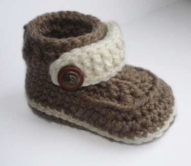 Easy Crochet Pattern Baby Booties, Baby Shoes for boy or girl