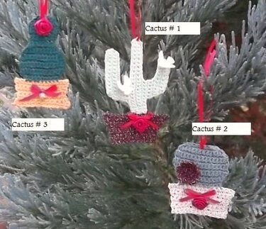 Cactus Ornaments Pattern - Crochet