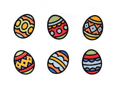 Fensterbilder – Kleine Ostereier – Bastelvorlagen und Anleitung - Basteln