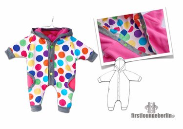 Momo Strampelanzug 2.0 Strampler Body Overall Nähanleitung mit Schnittmuster in 9 Größen 50-98 with Love by firstloungeberlin - Bild 6