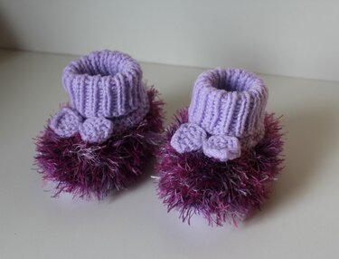 Strickanleitung Babyschuhe, Kuschelschuhe, Booties, Stiefelchen, Sohlenlänge 10 cm