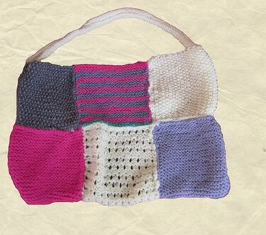 Strickanleitung Stricktasche Einkaufstasche Freizeittasche, super leicht zu stricken