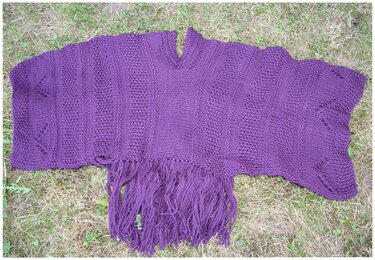 Kinderponcho - Stricken