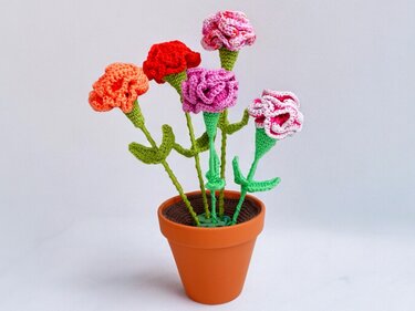 Colorful Summer Flower - Carnation - Crochet Pattern