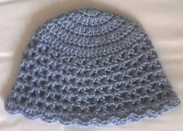Häkelanleitung Blaues Baby-Mützchen für Kopfumfang 36/38 - Bild 2