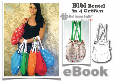 Bibi *** Beutel-Shopper Tasche Tragetasche E-Book pattern in 4 Größen Nähanleitung mit Schnitt Design with Love von firstloungeberlin.com - Bild 4