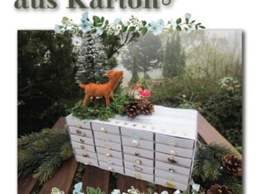 Mimi- Papp-Kommode E-Book Schubladen Basteln aus Karton Adventskalender Weihnachtskalender oder kleine Kommode, Schmuckkästchen von firstloungeberlin