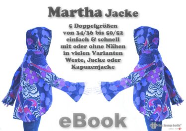 Martha *** E-Book Jacke mit Kragen oder Kapuzenjacke in 5 Größen XS-XXL Nähanleitung mit Schnittmuster Design von firstloungeberlin - Bild 14