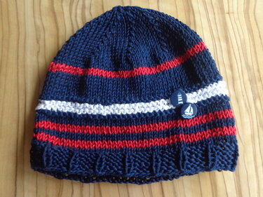 Strickanleitung für maritime Babymütze | Hamburg - Babyhaube für Mädchen - Bild 2