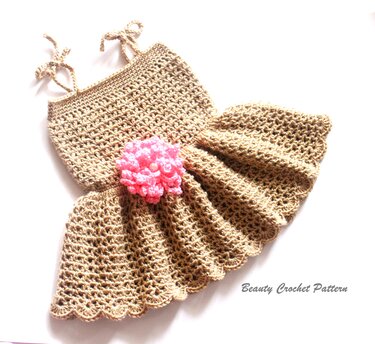 Ruffle Flower Dress - Crochet