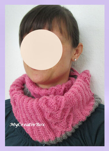 Loop "Herz an Herz" 14J.-Erwachsene- gestrickt - Bild 9