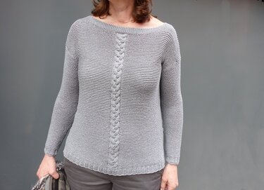 Strickpullover mit Zopfmuster, E-Book  Gr. s - xl - Bild 3