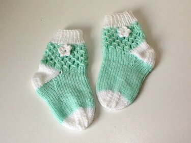 Strickanleitung Baby-Socken, Gr. 18 - 20, Sohlenlänge ca. 12 cm