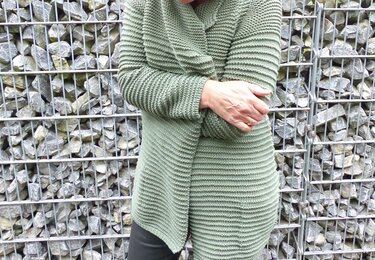 Raglanjacke im Rippenmuster, Strickanleitung Größe 36 - 42 - Bild 4