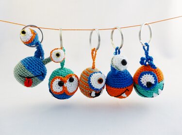 Sparpaket - drolliger Monsterhaufen & Bücher-Monster Lesezeichen - Häkeln