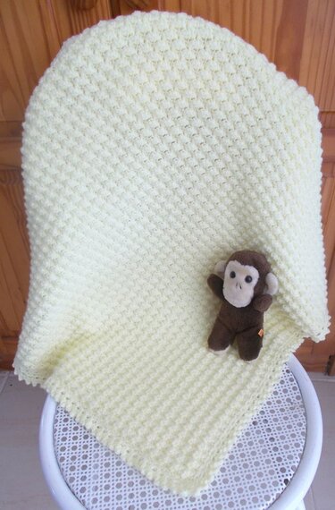 Häkelanleitung Babydecke "Gelbe Wolke" - Bild 3