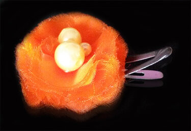 Bastelanleitung - Hairclip Tüllflower