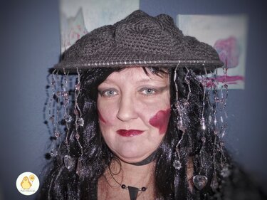 Hut Regenwolke, für Karneval - kostenlose Häkelanleitung